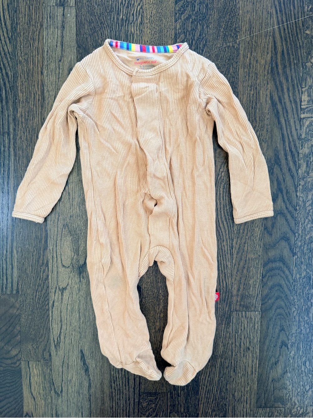 Magnetic Me Stretch Waffle Knit 6-9 Footie Pajama